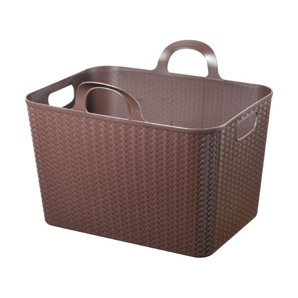 （まとめ）ヒマラヤ化学 アミーゴバケット 角 M型 ブラウン 1個 (×5セット)