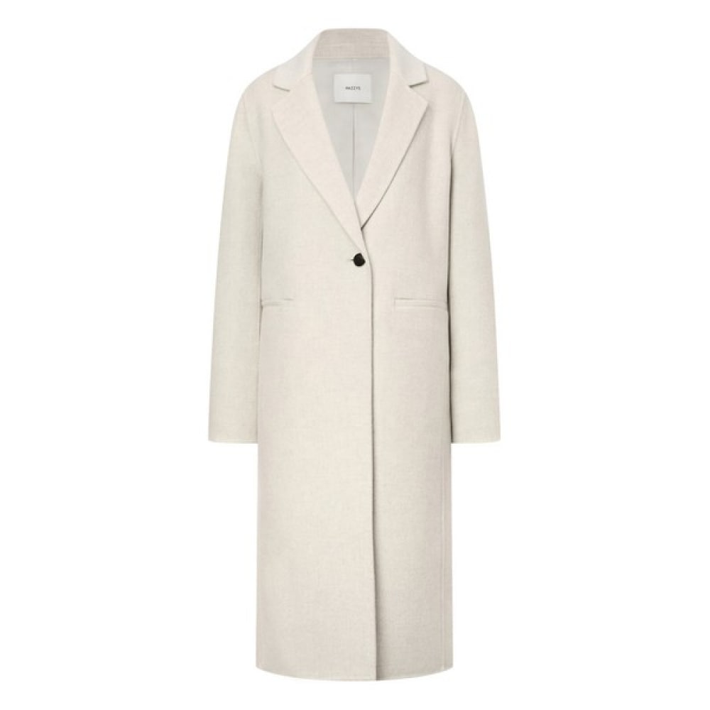 (ヘッジズレディース) 24FW シングルハンドメイドロングコートクリーム HSCO4D0C1CR