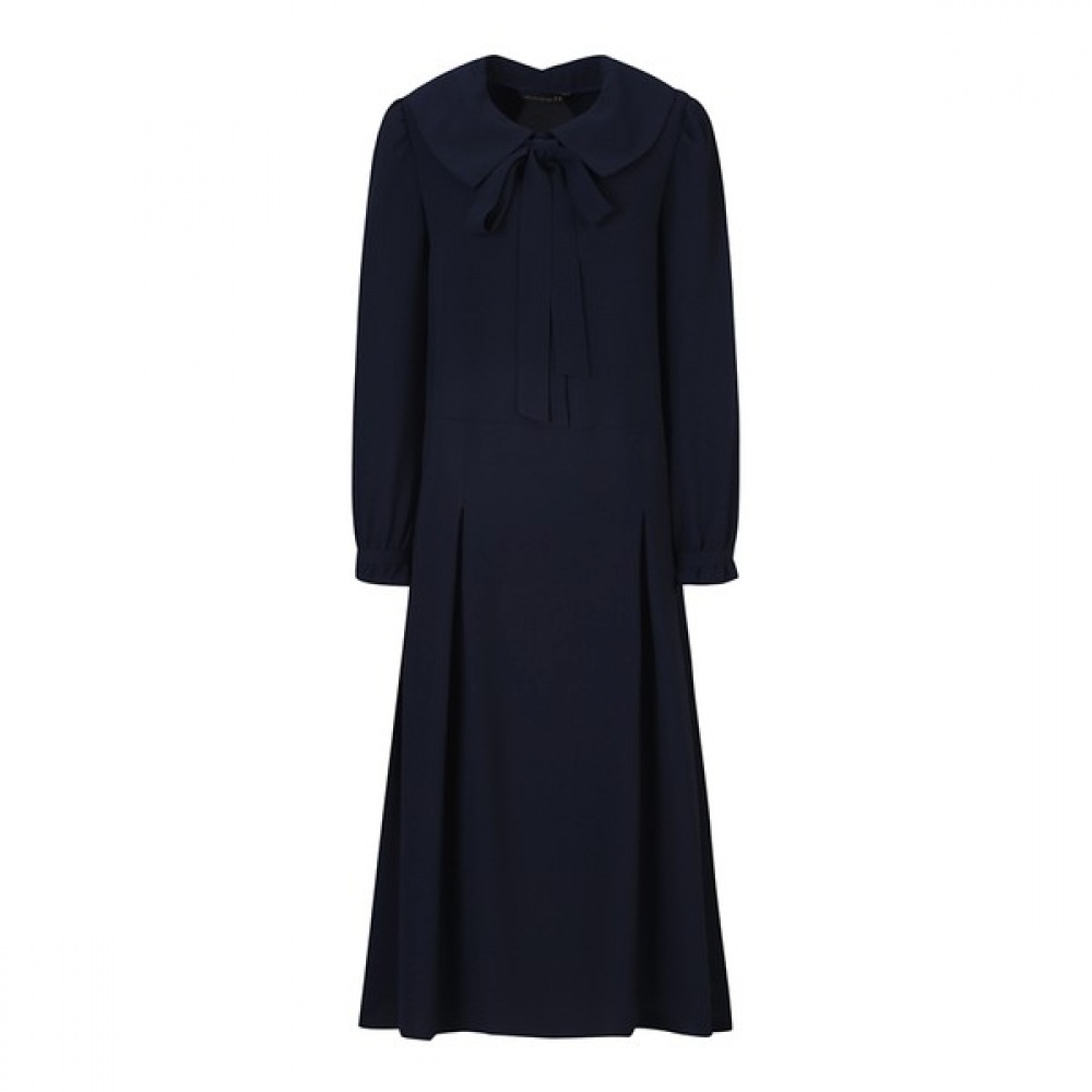 [C] フラットカラーボックスプリーツワンピース (SGOAC2504)