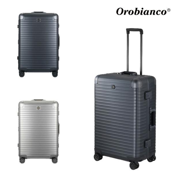 【Orobianco】93143 モヴェンツァ スーツケース 71L 5-7泊 キャリーケース 大容量 出張 旅行 宿泊 ラゲージタグ ユニセックス プレゼント ギフト シルバー