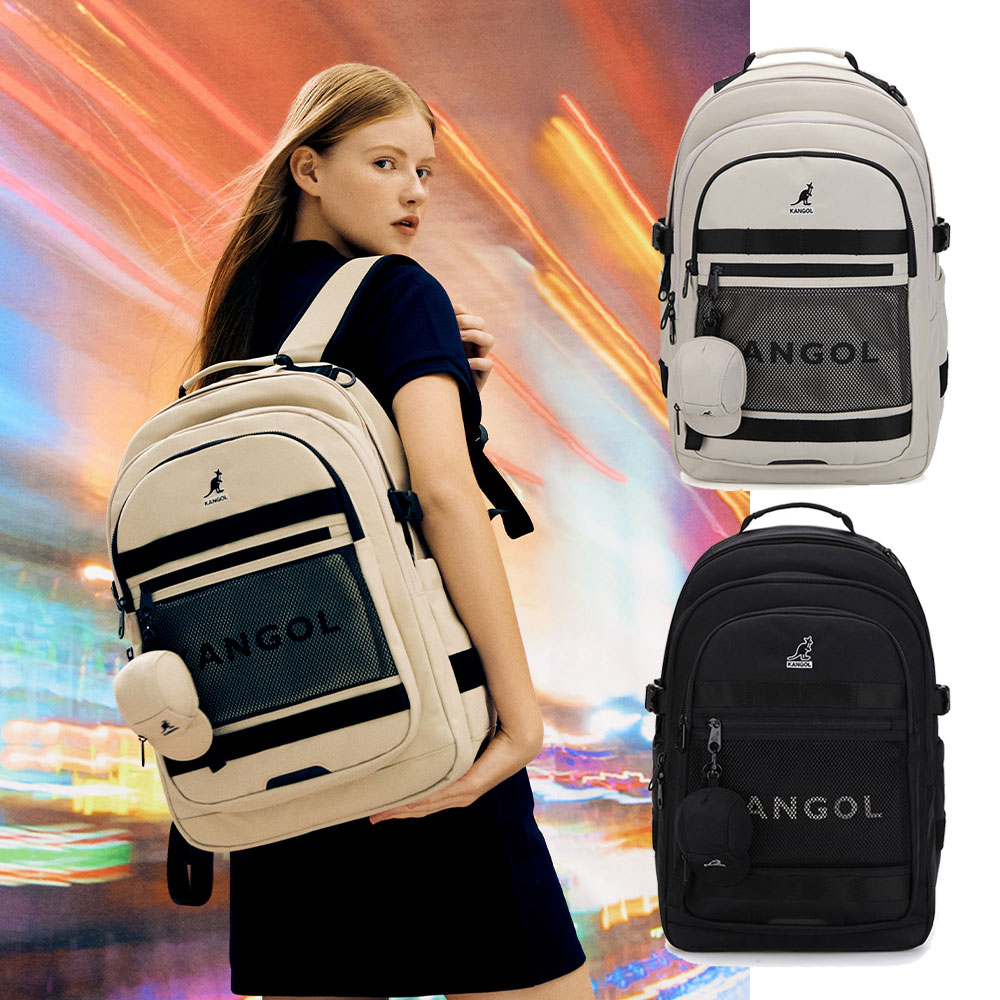 アイコン3バックパック 1422 2色 エクリュ / ブラックサック デイパック バックパック 通学リュック 通学 通勤 女子 男子 レディース メンズ 高校生 大学生 大人