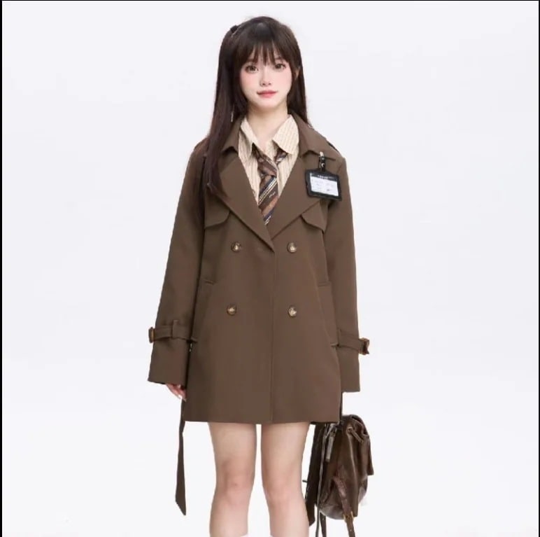 春トレンチコート4色トレンチコート春秋新気質薄手デイリー通勤コート 4,989円