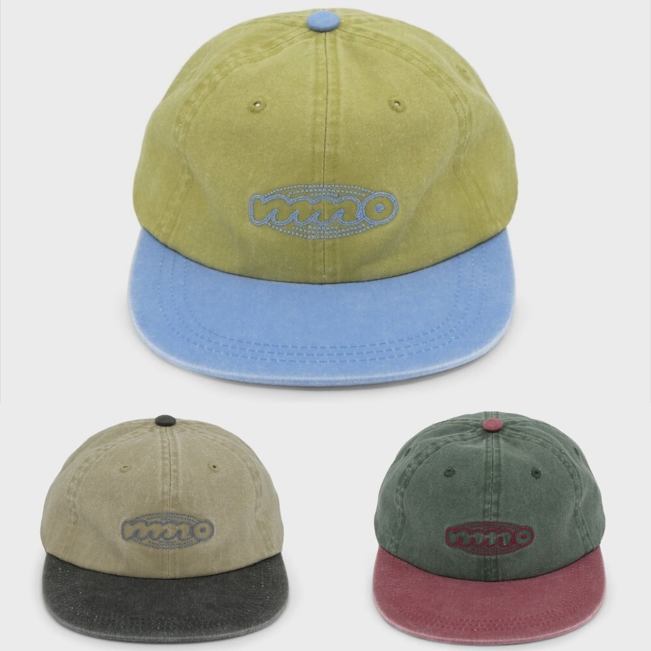 [MMOGARDEN] mmo symbol logo two tone pigment 6panel cap (3color)