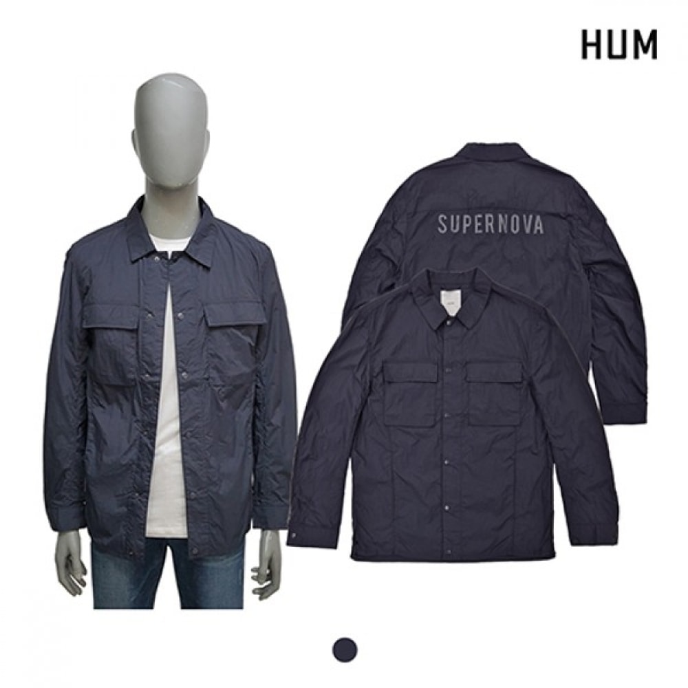 (HUM) メンズナイロン 30D プリントナイトジャケット (FHMECUV101P)