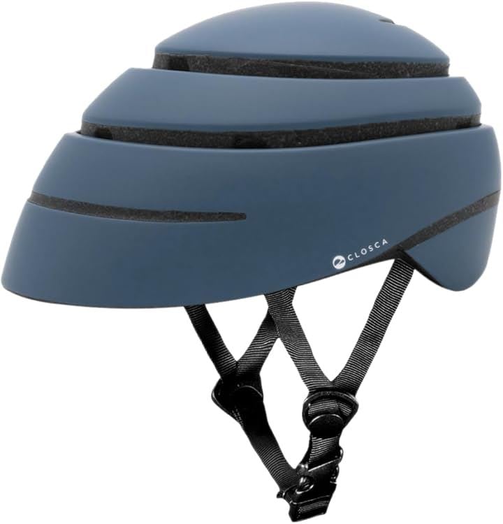 LOOP 自転車 ヘルメット 大人 折りたたみ 持ち運び 軽量 男女兼用 おしゃれ 日本語説明書付(アビス, M)