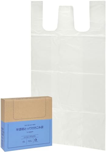 他サイト： by Amazon ごみ袋 半透明 とって付き シャカシャカタイプ 45L 100枚の商品画像