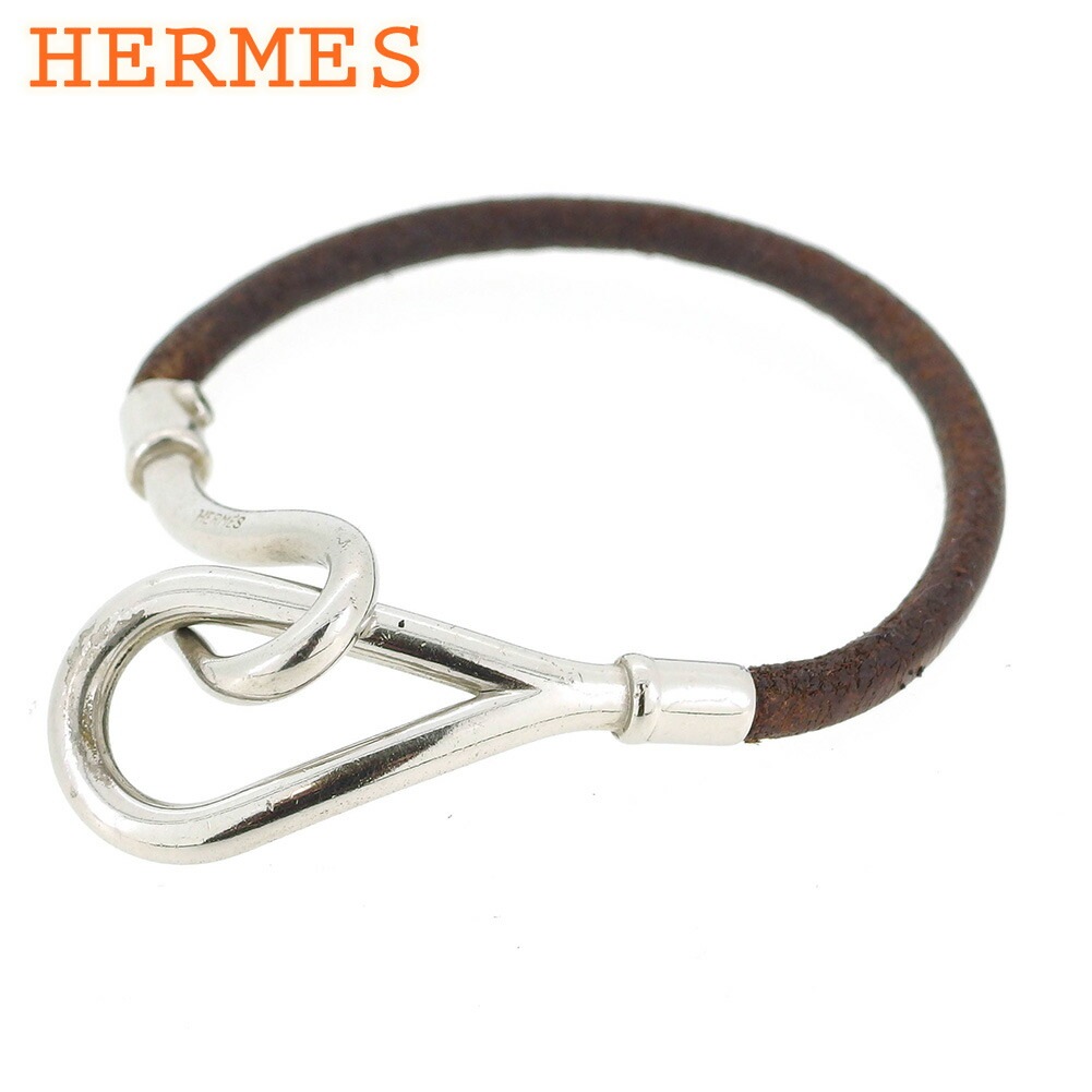 ギフ 包装 アクセサリー ブレスレット エルメス レディース T 中古 Hermes ジャンボブレス ブラウン シルバー メンズ ブレスレット Squeakycleancarpets Net