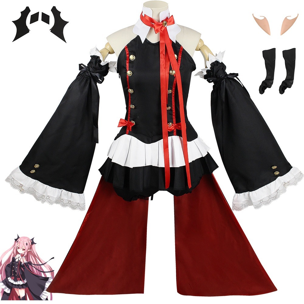 K936終わりの灼熱の天使クルフェル娘ミカcos服女性ハロウィーン吸血鬼服装クルコス服