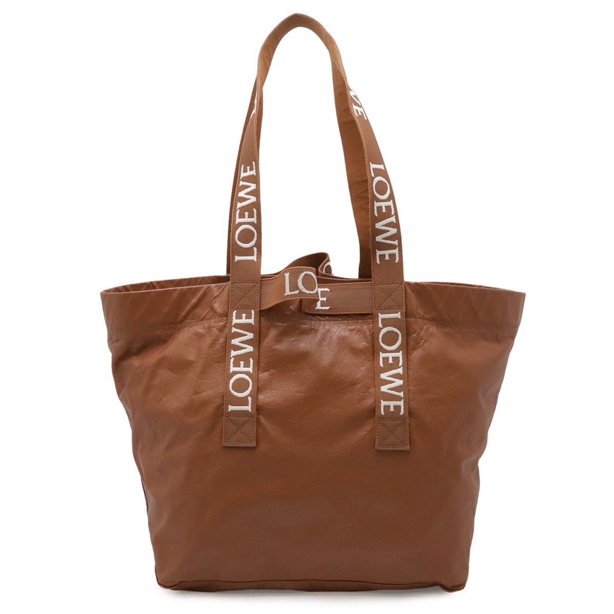 FOLD SHOPPER フォールドショッパー ショルダーバッグ 2WAY ハンドバッグ ペーパーカーフ タン ブラウン 茶 B507X23X0