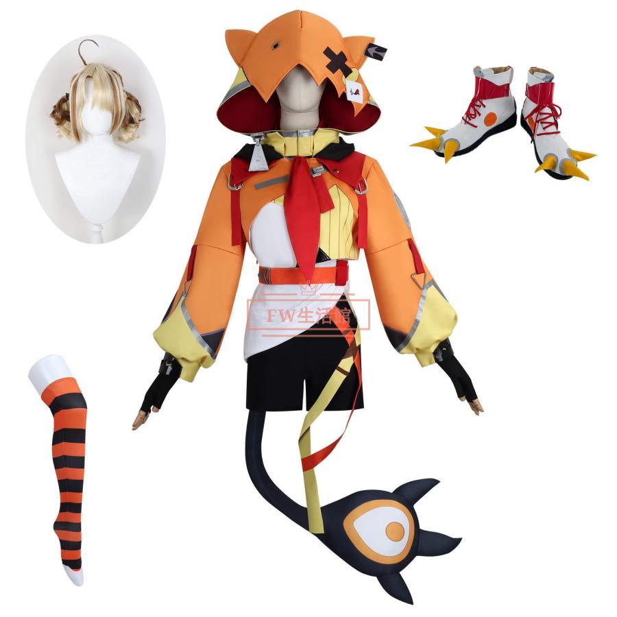 hololive EN ホロライブ Vtuber Gigi Murin ジジ・ムリン コスプレ衣装 日常服 ウィッグ 靴 ハロウィン クリスマス 仮装 文化祭