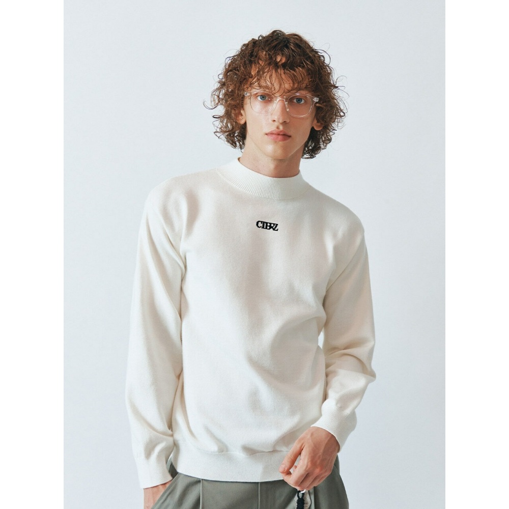 CITYBREEZE for MEN CTBRZ エッセンシャルモックネックニット IVORY