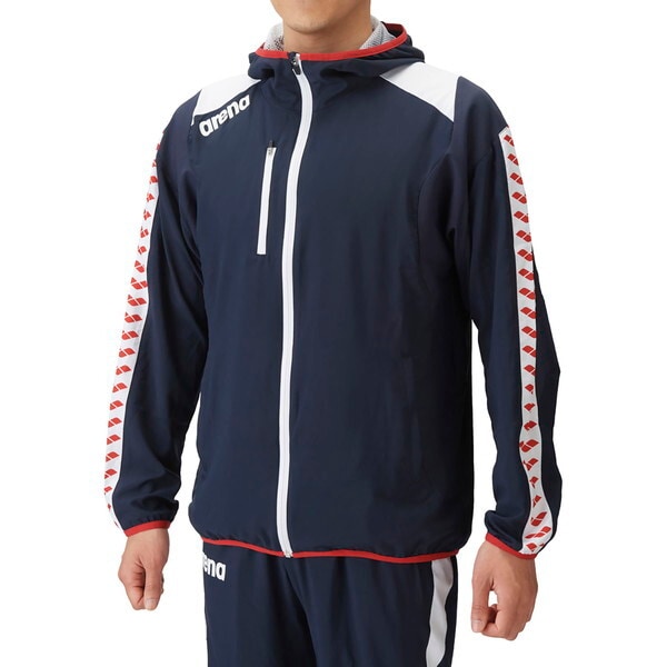 アリーナ 水泳 トレーニングウェア ジャケット ネイビー L ASS4JKU001 NVWT