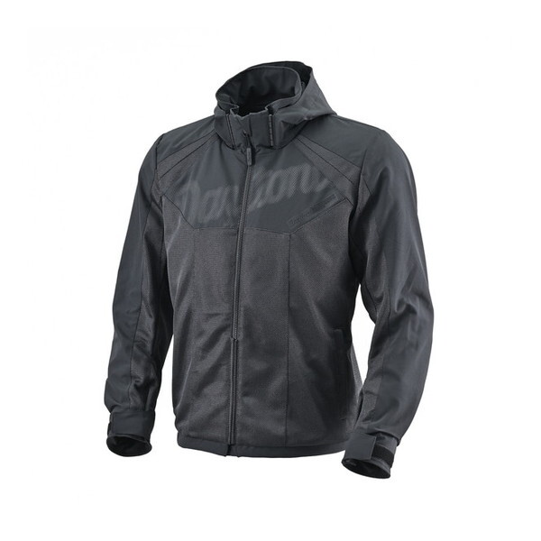 D49728 (Daytona) バイク用 ジャケット 春夏 CE規格 ソフトプロテクター付属 ストレッチ メッシュ ストリートデュアルパーカー DJ-023 ブラック Lサイズ