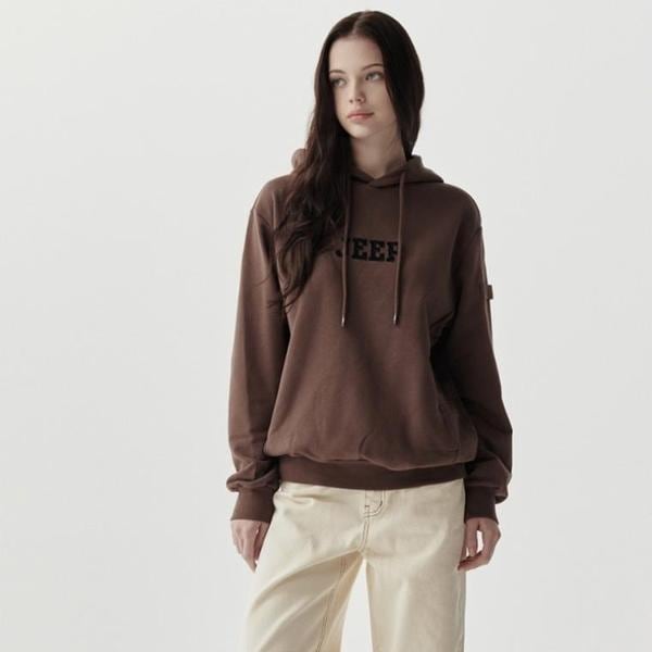 JEEP 男女兼用 テープ装飾 フード付きスウェットシャツ フード付きスウェットシャツ__A JO3THU006_