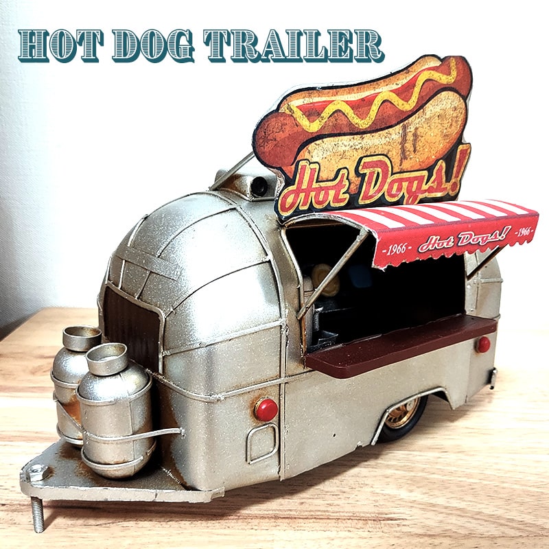 ビンテージカー ホットドッグ トレーラー 車 オブジェ ブリキ 置物 ポップ ヴィンテージ アメリカン 雑貨 HOT DOG アンティーク おもちゃ 可愛い インテリア ヴィンテージ おしゃれ カフェ 5,487円