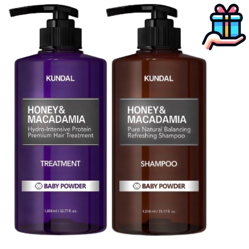 [大容量企画セット商品]シャンプー トリートメントセット 本品 1530ml+1530ml ハニーアンドマカダミアナッツヘアトリートメント ベビーパウダーの香り 韓家族頭皮安心 低刺激 パフューム