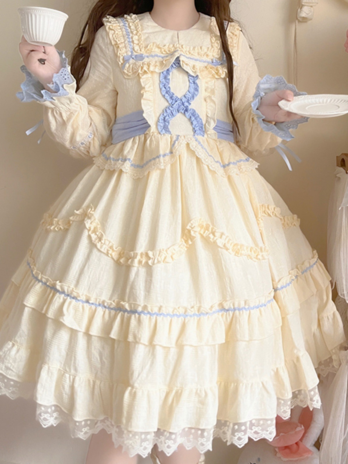 lolita地雷パーカーロリータ ワンピース ゴスロリドレスロリータドレス春秋高級プリンセスドレスドレススカートアイタリアンシン