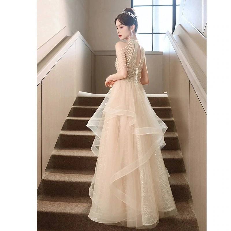 ンピース ロング 入学式 宴会 結婚式 ドレス パーティードレス お呼ばれ 披露宴シャンパンイブニングドレス