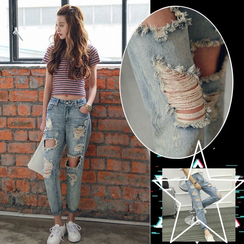 韓国ファッション クラッシュダメージスキニージーンズダメージデニム クラッシュ加工がカッコイイ ダメージ加工 スキニー レギンス