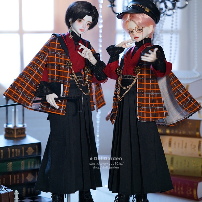 1/4 BJD 衣装セット ドール服 msd mdd 1/4 大正風和風 赤煉着物セット MSD/mdd/sdm/soom猫可可サイズ球体関節人形用衣装セット
