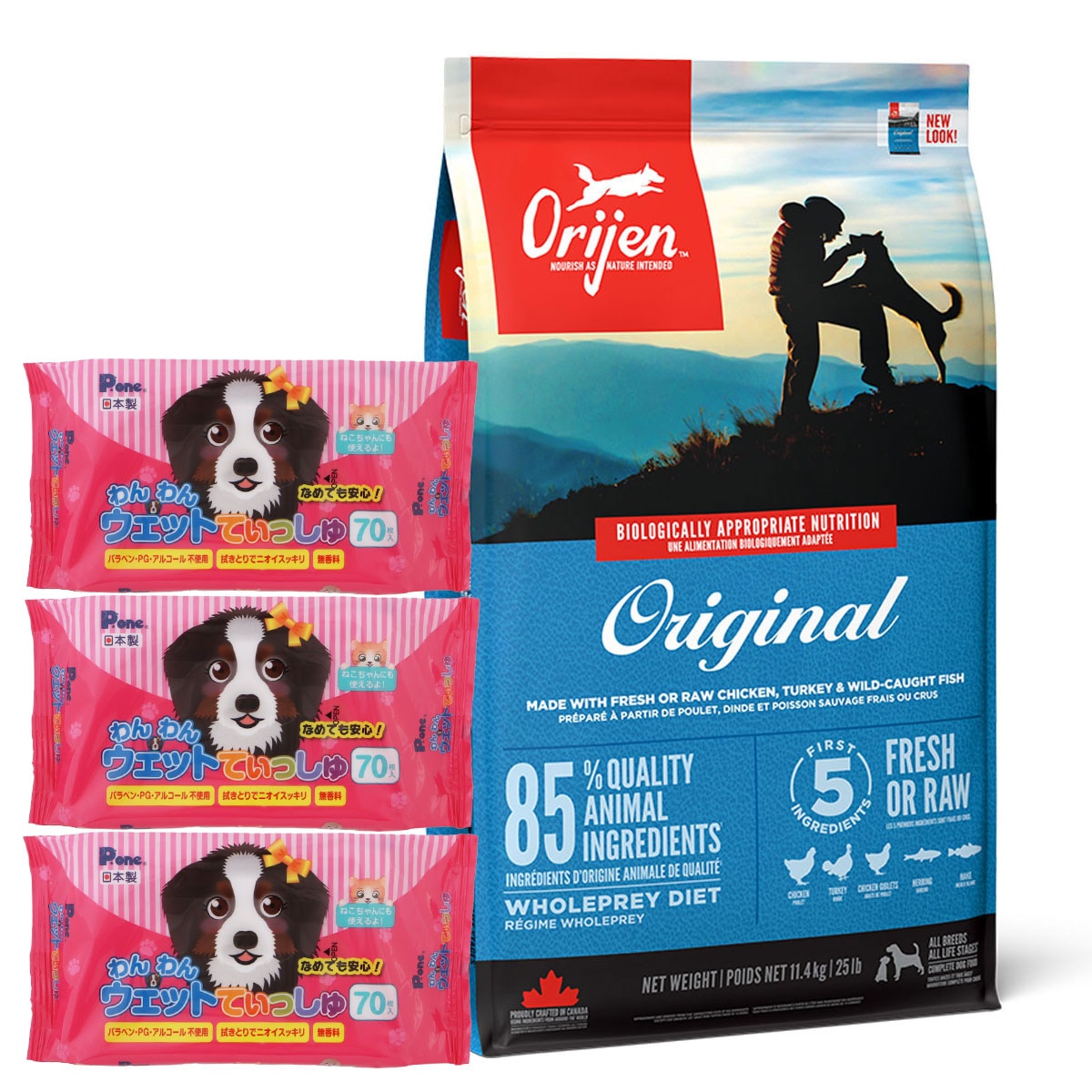 オリジン オリジナル 11.4kg【わんわんウエットてぃっしゅ3個付き】