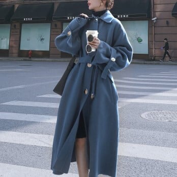 レディース 羽織り コート アウター オーバーサイズ ロング丈 ステンカラーコート チェスターコート ベルト付き 映え 可愛い かわいい 韓国 かっこいい カジュアル 大人 上品 シンプル lout0 5,404円