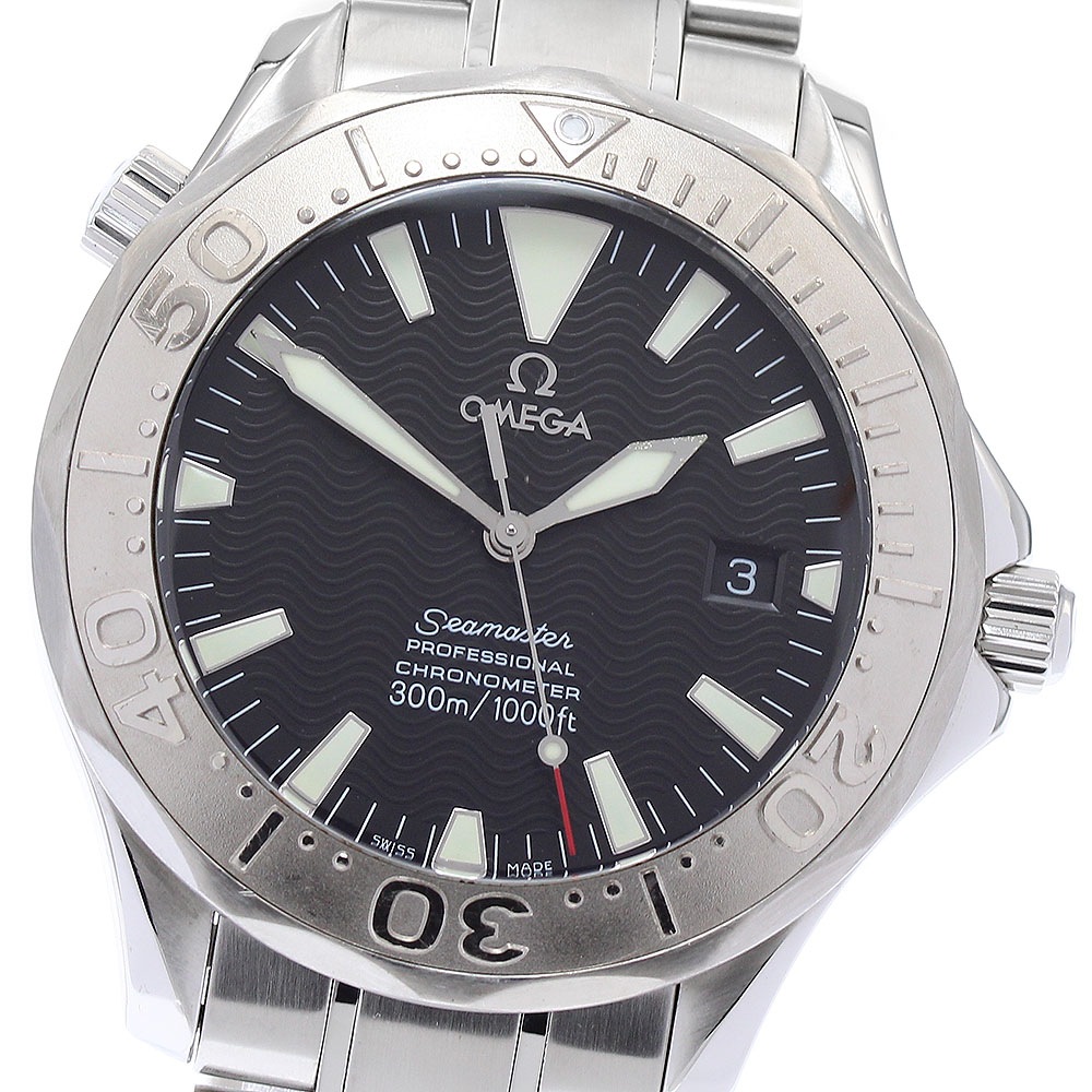 オメガ OMEGA 2230.50 シーマスター300 WGベゼル 自動巻き メンズ 保証書付き_878600【中古】