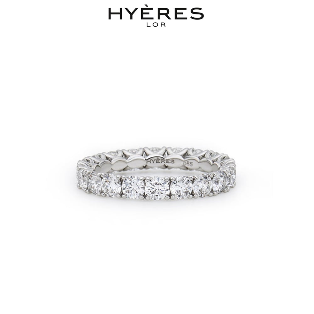 [HYERES LOR] Essence Lab Diamond 14K(W) 0.1 Carat Tennis Ring 13,14,15号