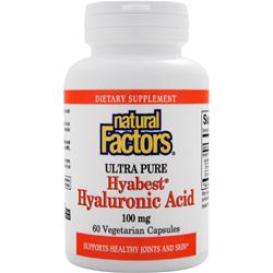 NATURAL FACTORS社　ヒヤベスト ヒアルロン酸 (100mg) 60 vcaps