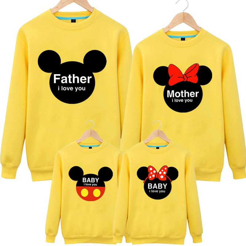 最大80 Offクーポン 7色親子ペア ミッキーマウストレーナー レディースファッション おそろい服 親子 ママと娘