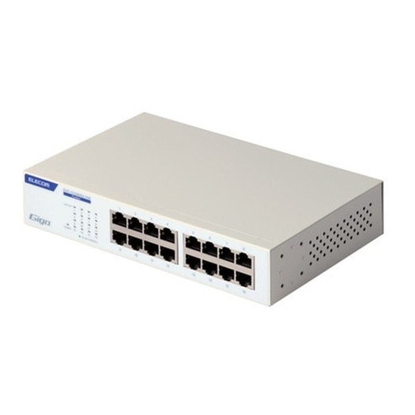 EHC-G16MN2-HW ホワイト [スイッチングハブ (LANハブ 16ポート Giga対応 1000/100/10Mbps 金属筐体 電源内蔵 ファンレス)] メーカー直送