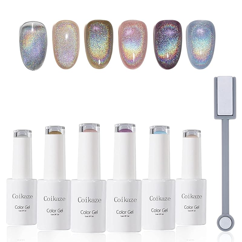 マグネットジェル Coikaze オーバル キャッツアイジェル 6色セット ギャラクシー カラージェル 猫目 キャツアイ UVLED対応 (レインボー) 8,214円