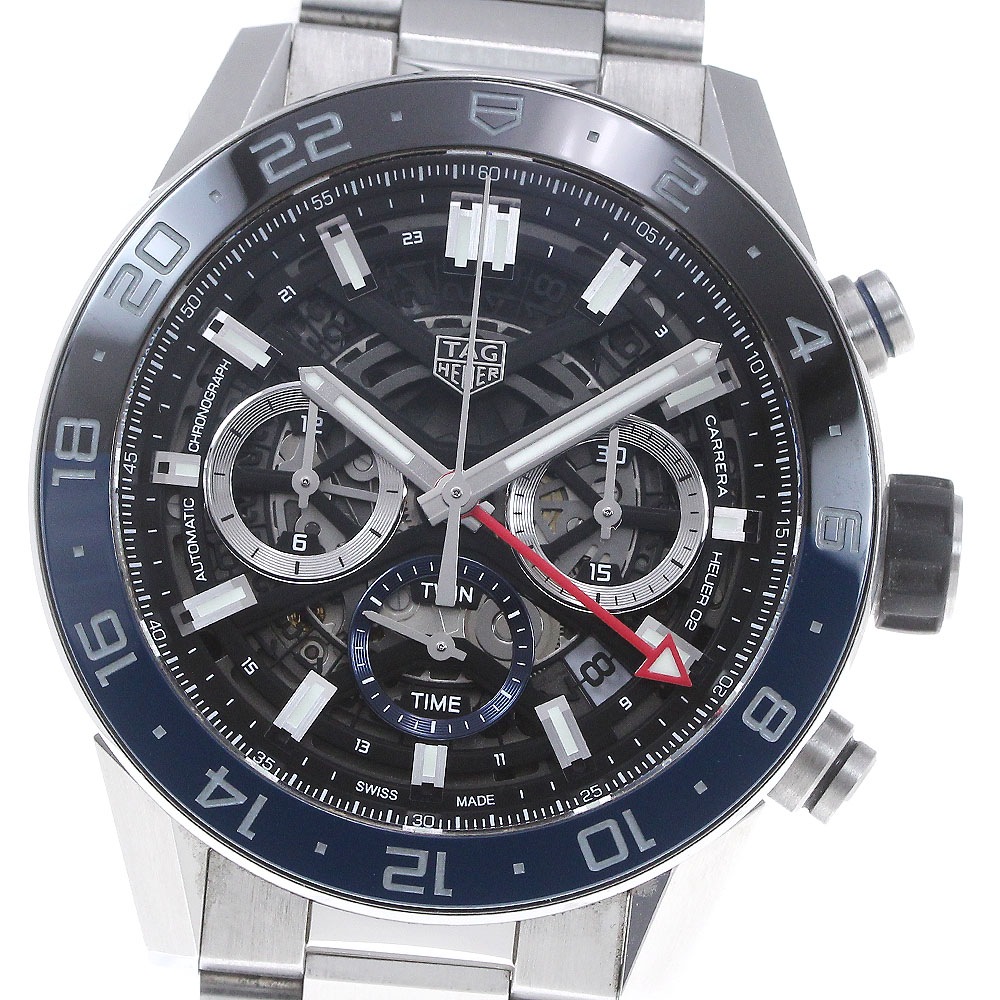 タグホイヤー TAG HEUER CBG2A1Z カレラ キャリバーHeuer02 GMT クロノグラフ 自動巻き メンズ 保証書付き_866899【中古】