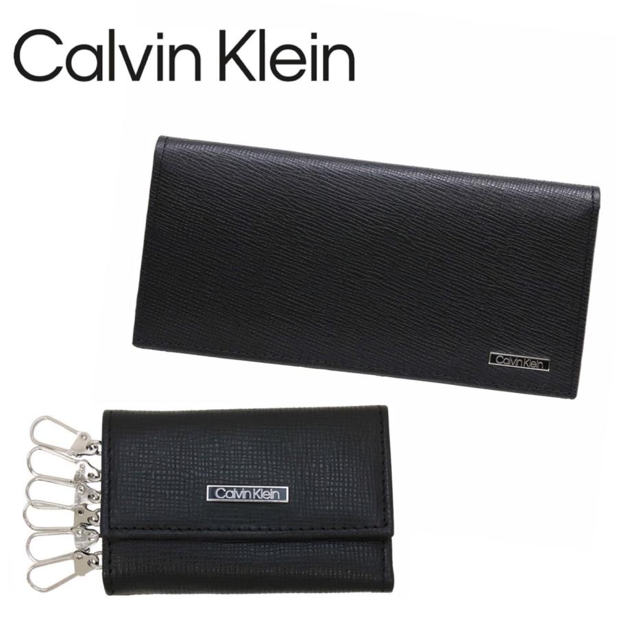 カルバンクラインCalvin Klein 財布 キーケース 長財布 小銭入れ 31CK190005/31CK170003 レザー アクセサリー ブラック 小物 ビジネス 箱付き セット商品