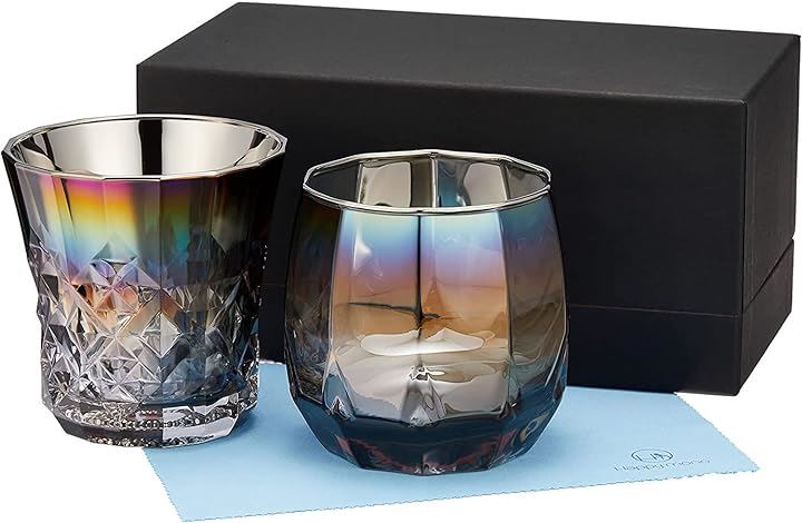 PROGRESS ロックグラス チタンミラー 日本製 ウィスキー ワイン お酒がまろやかに クロス付 2個セット Rex Infinite( Rex Infinite - Vertex)