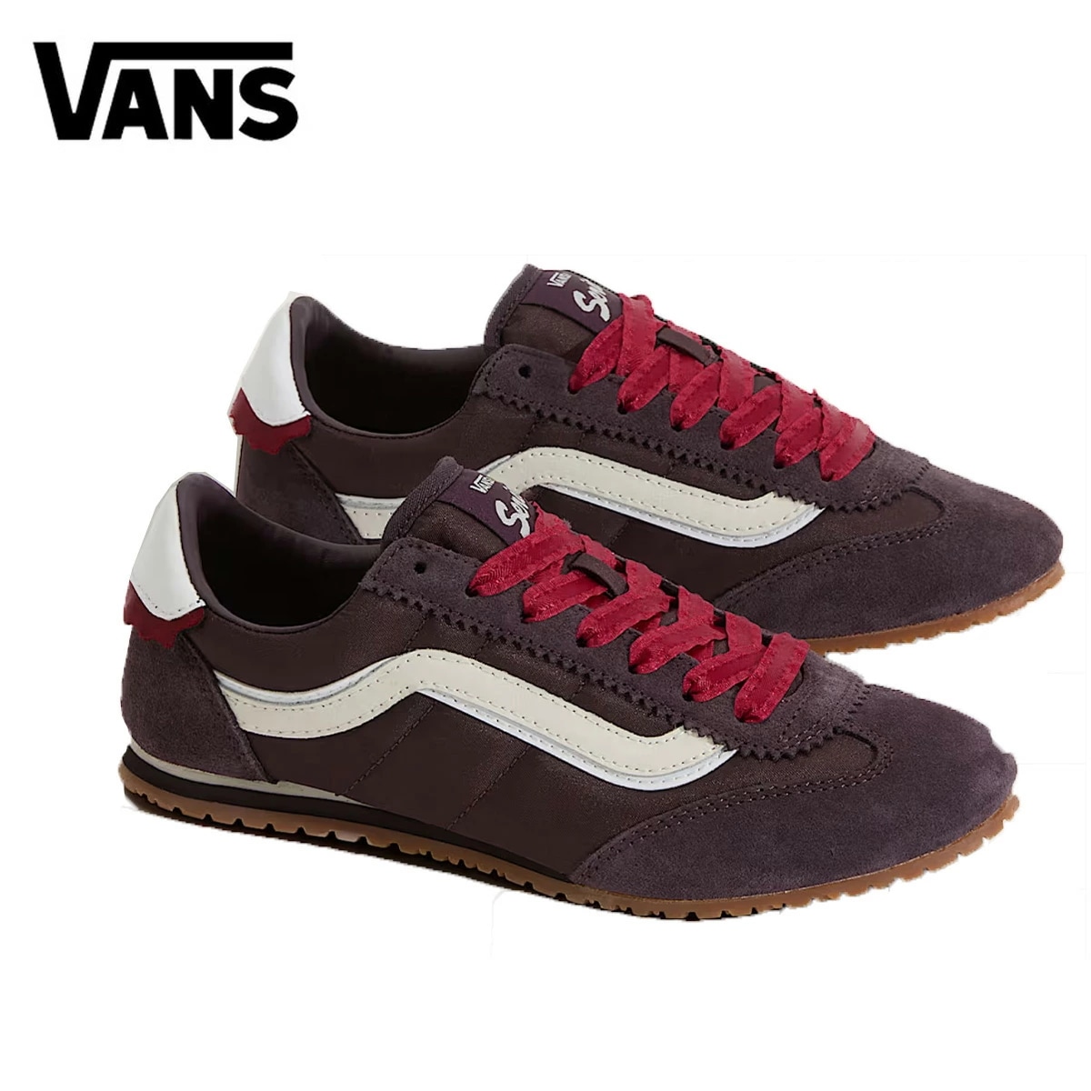スニーカー スーパーロープロ ヴァンズ Super Lowpro ローカット クラシック スエード サイドストライプ 紐靴 シューズ 靴 VN000d83BJG パープル系