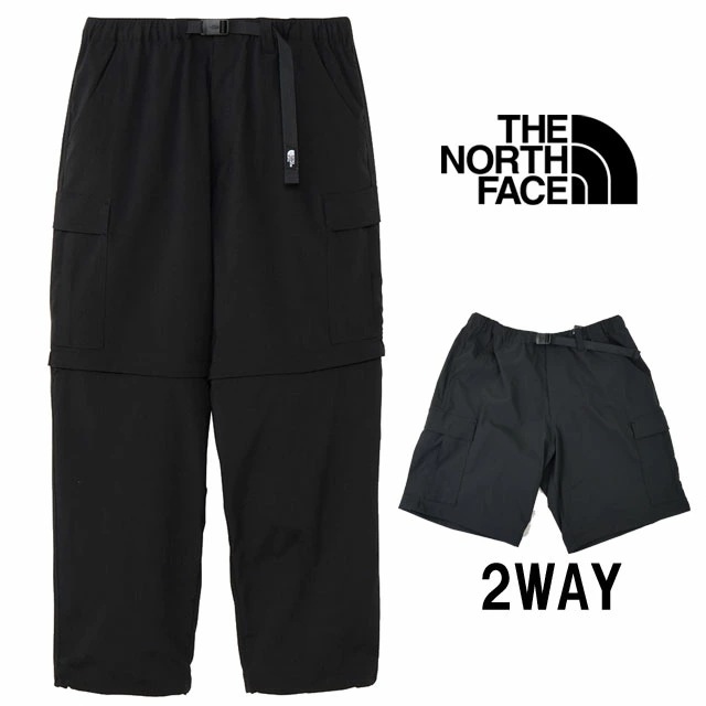 ザ・ノース・フェイス ボトムス メンズ NB32532 ジップオフカーゴパンツ ロングパンツ ハーフパンツ 長ズボン 半ズボン 2WAY カジュアル キャンプ アウトドア 登山 撥水 アパレル ブラッ