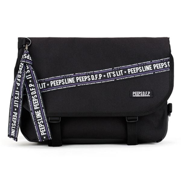 PEEPSessentialmessengerbagPlineblack