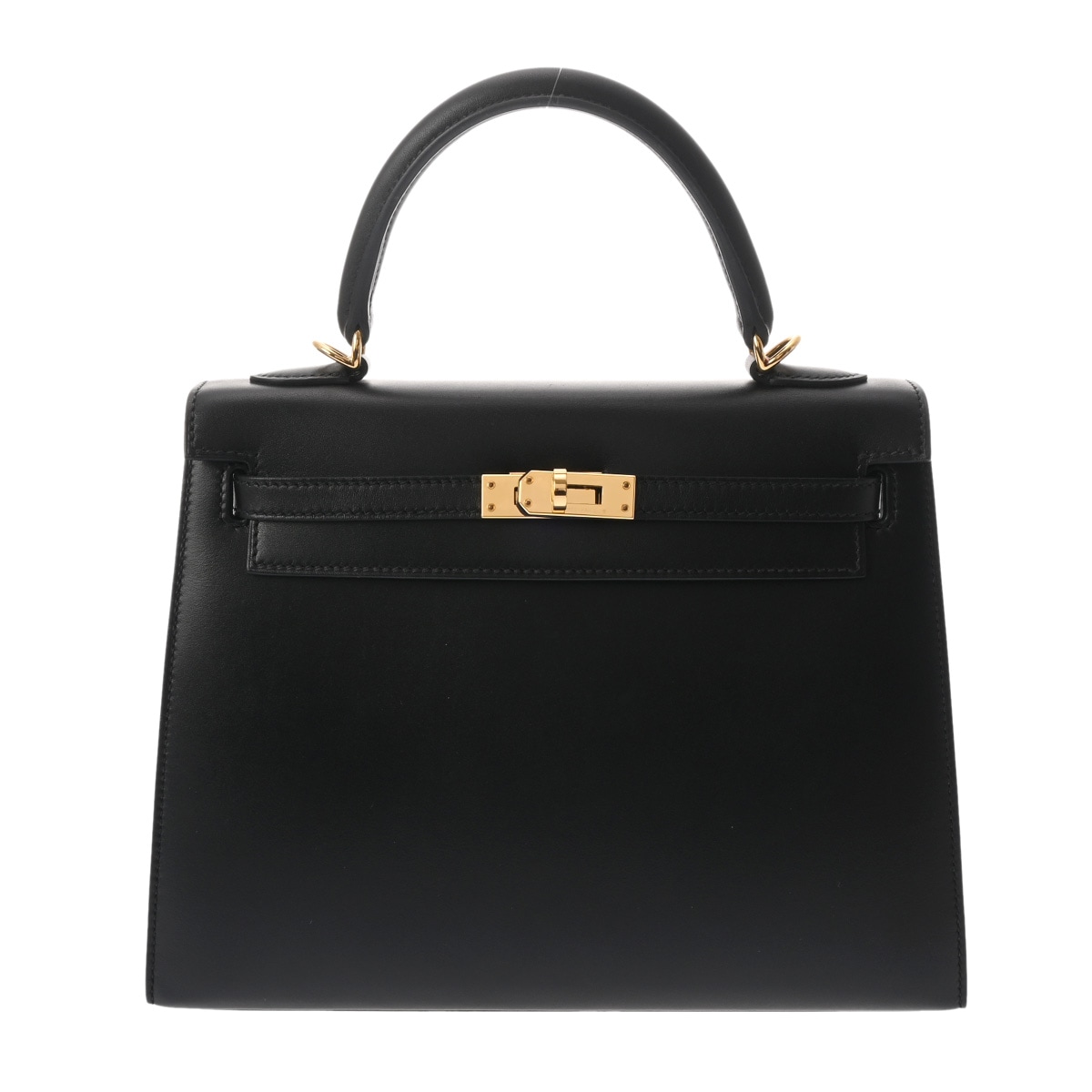 ケリー 25 外縫い 2WAY ブラック Z刻印(2021年頃) レディース タデラクト ハンドバッグ Aランク 中古 銀蔵