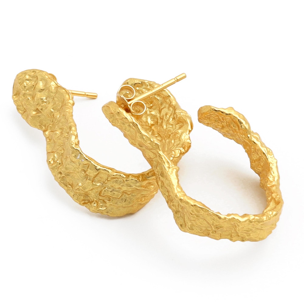 925 ピアス 槌目 フープ [ce119]