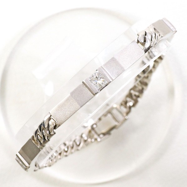 PT850 プラチナ ブレスレット ダイヤ 0.25 VS～SIクラス 0.26 0.29 鑑別書 中古