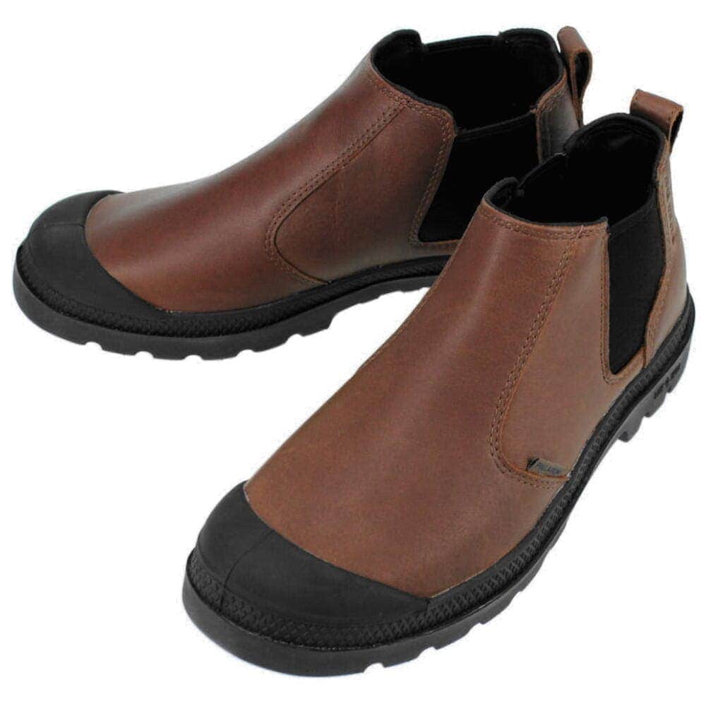 正規品 メンズパンパ ライトプラス チェルシー ウォータープルーフ ビーズワックラウン 76979-214-M