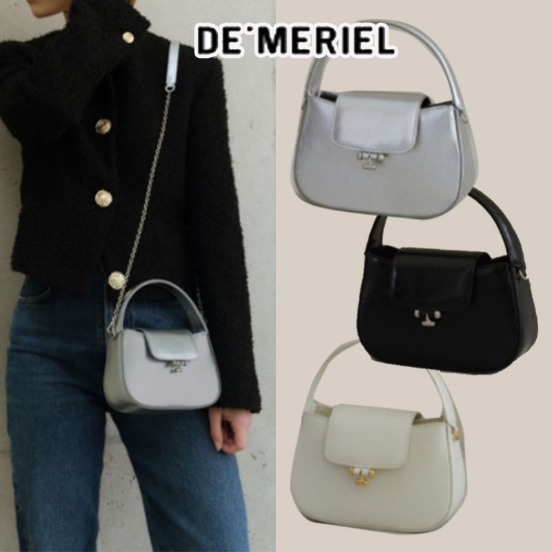 トートバッグ demeriel Tilda Flap Bag Mini Silver DE MERIEL】Tilda Flap Bag Mini トートバッグ