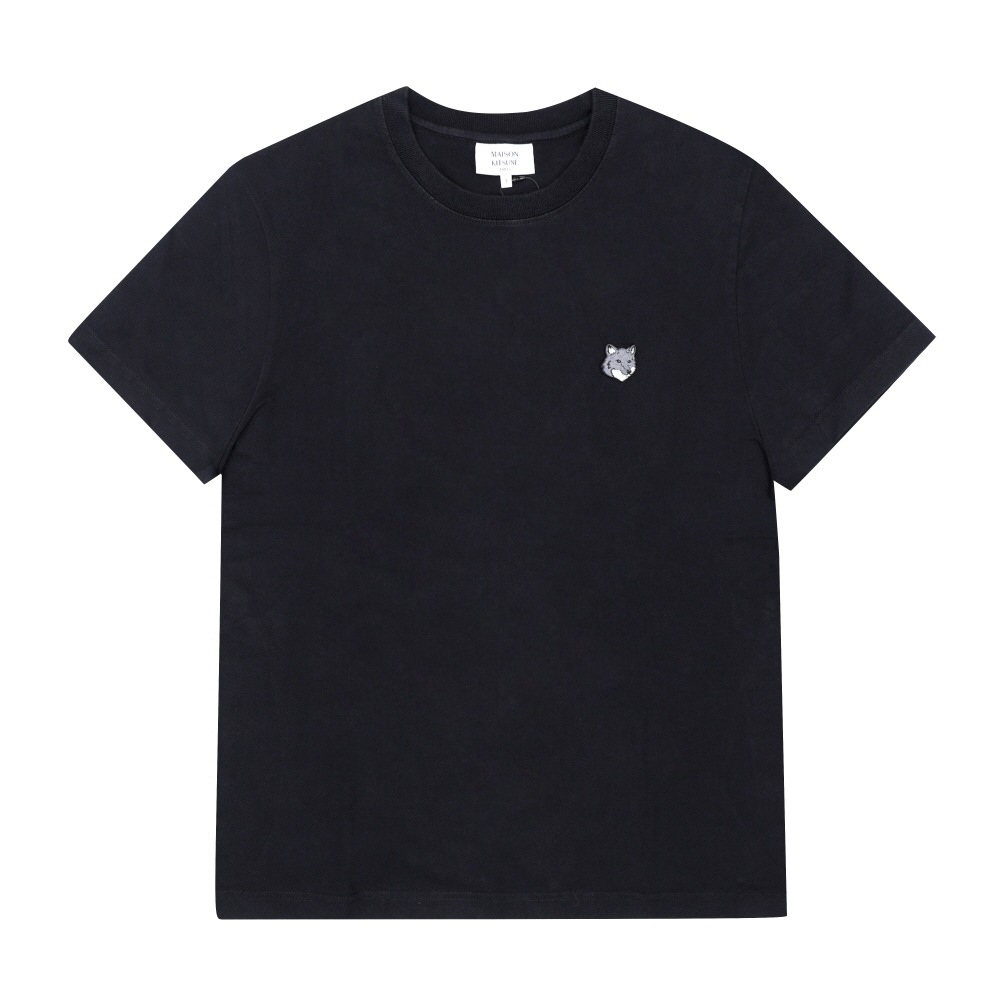 メゾンキツネ グレー フォックス ヘッド パッチ メンズ 半袖 Tシャツ PM00108KJ7025