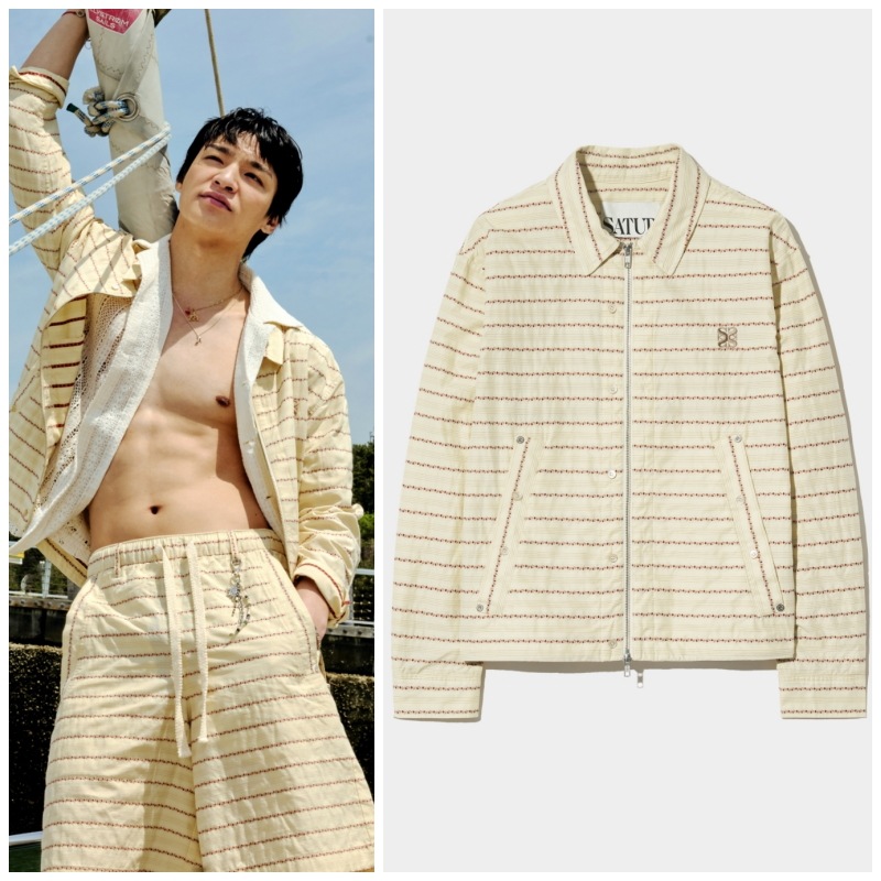 【SATUR】 BOURNEMOUTH COTTON SHIRT JACKET : ORGANIC BEIGE