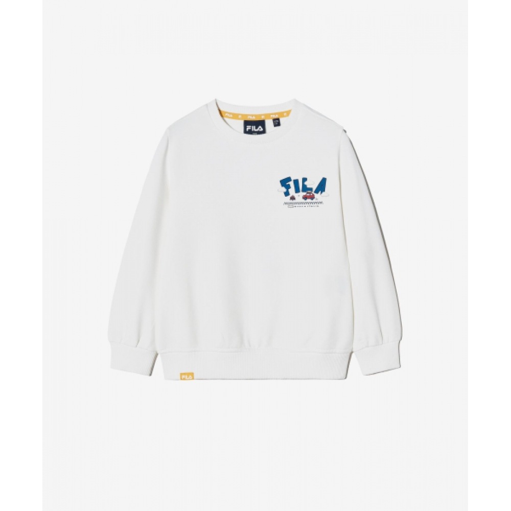 フィラキッズトラベルクラブキャンピンググラフィックスウェットシャツ (FK2POH1401XOWH) 8,340円