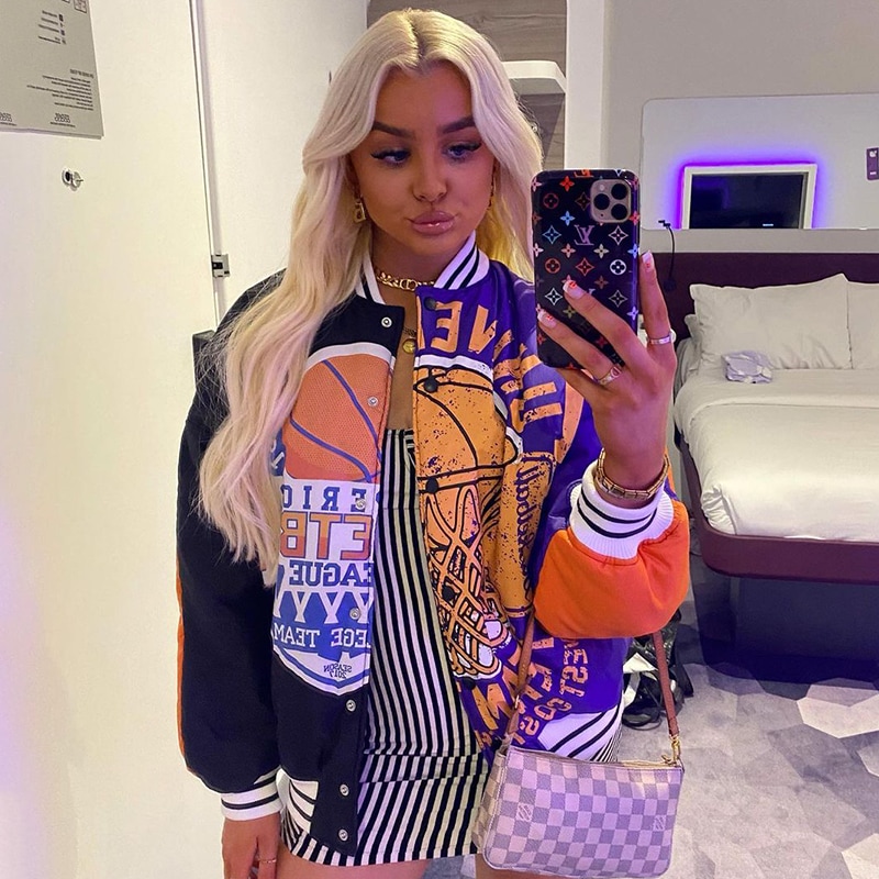 アメリカンジャケット プリント ブルゾン レディース ジャケット コート アウター バスケ アメカジ