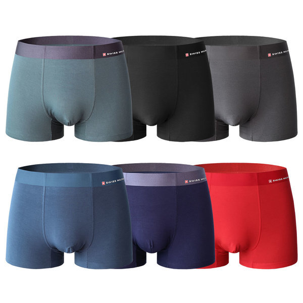 スイスミリタリー男子モーダル無縫製パンツ6枚セット