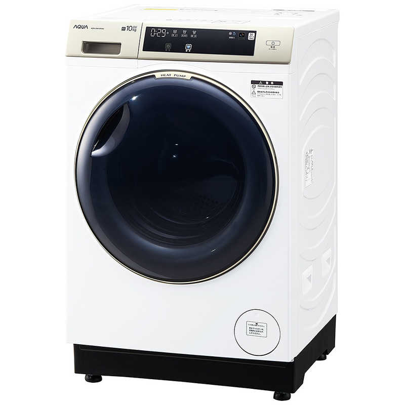 アクア　AQUA　ドラム式洗濯乾燥機 洗濯10.0kg 乾燥5.0kg ヒートポンプ乾燥 (右開き) ホワイト　AQW-DM10R-R-W（標準設置無料） 75,601円