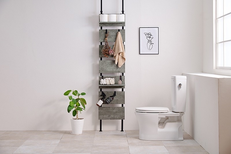 ラック 突っ張り 木製 棚 おしゃれ 北欧モダン スリム 間仕切り ハンガーラック パーテーション シェルフ つっぱり 省スペース 幅40cm